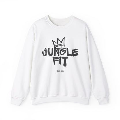 Jungle Fit Inspirational Sweatshirt - Crewneck for Fitness Enthusiasts